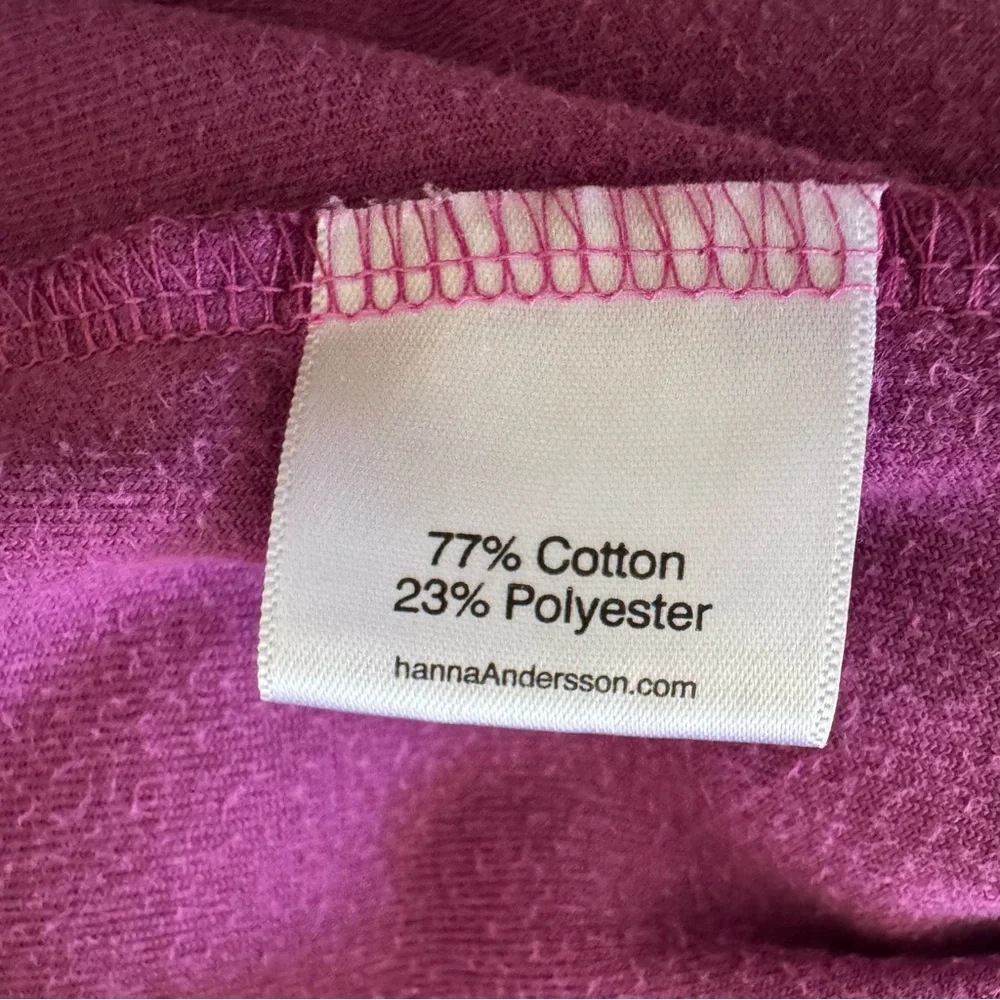 Hanna Andersson Magenta Fuchsia LS Velour Dress with Ruffle Hem, Size 3